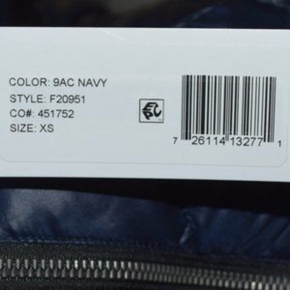 NEW French Connection Puffer Coat Jacket with Hood in Navy Blue - XS - Picture 11 of 14